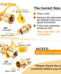 Diagram of One Half Inch Brass Gas Quick Connect Kit with Male Insert Plug for easy hose hookup, secure disconnect displayed.
