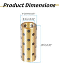 Two Pack Brass Graphite Wrapped Oilless Bushings With Self Lubricating Graphite Bearing For Rotating Machinery And Transmission Equipment Plain Bearing For 8mm Shaft 15mm Outer Diameter 24mm Length