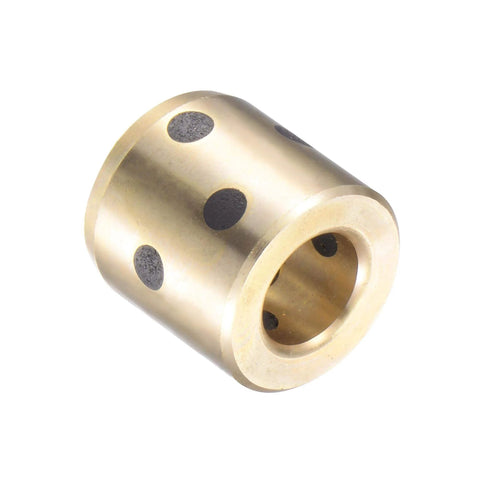 Wrapped Oilless Brass Graphite Sleeve Bearings Set of 2, 8mm Bore, 15mm Outer Diameter, 15mm Length, Self Lubricating Bushings