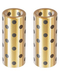 Two Pack Brass Graphite Wrapped Oilless Bushings With Self Lubricating Graphite Bearing For Rotating Machinery And Transmission Equipment Plain Bearing For 8mm Shaft 15mm Outer Diameter 24mm Length