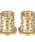 2 Pieces Flanged Sleeve Bearings Brass Graphite Wrapped Oilless Self Lubricating Bushings For Rotating Or Transmission Machinery ID 12mm