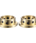 Self Lubricating Flanged Sleeve Bearings 16mm Bore 20mm OD 10mm Length 26mm Flange Diameter 3mm Flange Thickness Brass With Graphite Oil Free 2 Pack Set