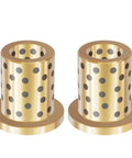 Two Pieces Brass Graphite Wrapped Oilless Flanged Sleeve Bearings with 21mm flange, 12mm ID, 15mm OD, and 12mm length for machinery