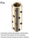 8mm Bore Sleeve Bearings 12mm Outer Diameter 40mm Length Brass Graphite Oilless Bushings 2 Pieces