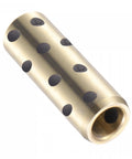 8mm Bore Sleeve Bearings 12mm Outer Diameter 40mm Length Brass Graphite Oilless Bushings, self-lubricating plain bearing close-up