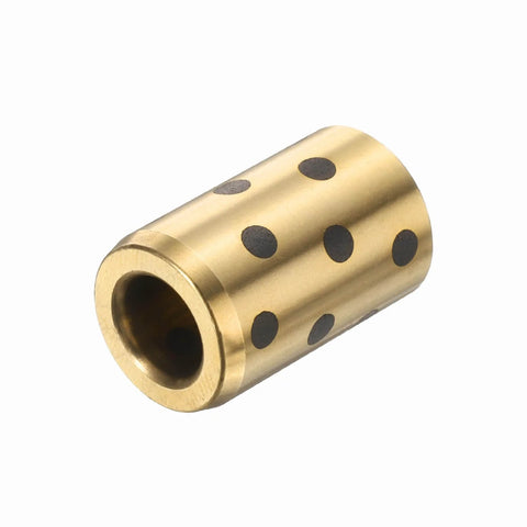 4 Pieces Sleeve Bearings 8mm Bore 15mm OD 24mm Height Wrapped Graphite Impregnated Cast Brass Oilless Bushings Self Lubricating