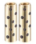 8mm Bore Sleeve Bearings 12mm Outer Diameter 40mm Length Brass Graphite Oilless Bushings 2 Pieces Self Lubricating Plain Bearings