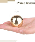 Brass Balls For Hand Exercise - 1.5 Inch Copper Balls held in hand for grip and finger strength, stress relief tool, smooth and portable design