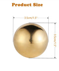 2 Pcs Brass Balls,Hand Therapy Balls,Brass Exercise Ball Exercise Hand Therapy Balls Golden Solid Ball showing 1.5 inch size