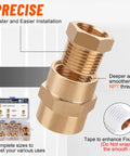 Brass Hex Bushing Fittings Kit 18 Piece Set Pro Grade For Plumbing And DIY Projects with detailed threaded adapter view