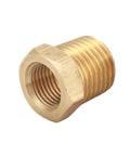 Beefy Brass Reducer Hex Bushing Set One Quarter NPT Male To One Eighth NPT Female Threads For Plumbing And Fluid Transfer