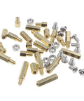 M4 Brass Hex Spacer Standoff Kit With Screws And Nuts 160 Pieces Male-Female Includes Plastic Storage Box M4 Thread 0.7mm Hex Size