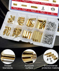 M2.5 Hex Standoff Nuts Screws Kit 160 Piece Assortment For PCB And Motherboard Brass M2.5 X6 10 15 20 Standoffs Copper Columns