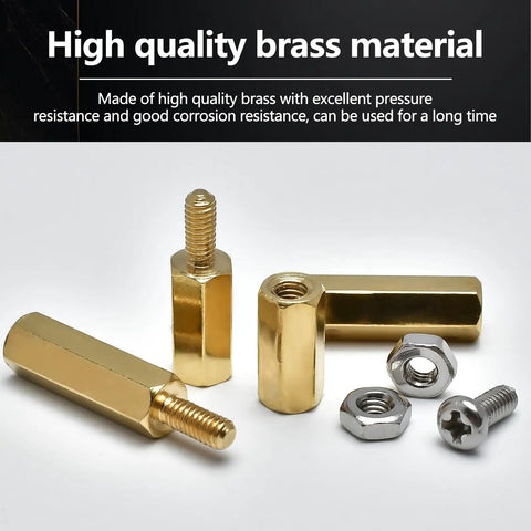 M2.5 Hex Standoff Nuts Screws Kit 160 Piece Assortment For PCB And Motherboard Brass M2.5 X6 10 15 20 Standoffs Copper Columns With Matching Screws