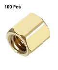 Brass Hex Standoff Spacer M3 Female Thread, 5mm Hex Width, 6mm Pillar Length for PCBs and Electronics, Pack of 100
