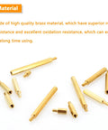 M2 Brass Hex Standoff Kit 390 Piece Assortment for PCB and Computer Projects showing brass standoffs in various sizes.