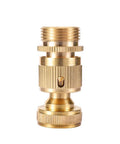 Heavy Duty Brass Garden Hose Quick Connector Set Three Quarters Inch GHT Easy Connect Fittings Quick Disconnect Male