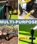 Multi-purpose Heavy Duty Solid Brass Garden Hose Quick Connect Set with 3/4 Inch GHT Leak Proof Connectors in use