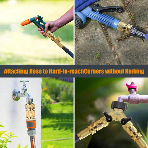 Durable Brass Garden Hose Quick Connect Fittings 3/4 GHT Quick Coupler for Pressure Washers Sprinklers and Watering Systems