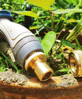 Brass Garden Hose Quick Connect Fittings For Three Quarter Inch Hoses, Leak Free Under High Pressure, Works Like A Charm With Nozzles, Sprayers