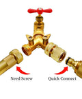 Heavy Duty Brass Garden Hose Quick Connect Fittings 3/4 Inch GHT Rust Resistant Quick Connect Hose Couplings setup