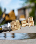 Brass Garden Hose Quick Connect Fittings For Three Quarter Inch Hoses, Leak Free Under High Pressure, Works Like A Charm