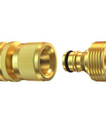 Heavy Duty Brass Hose Quick Connect Set With No Drip Rubber Washers For Three Quarter Inch Fittings Universal Quick Release Water Hose Adapters