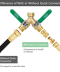 Solid Brass Garden Hose Quick Connectors Set Three Quarter Inch Thread Easy Connect No Leak Universal Fit in use