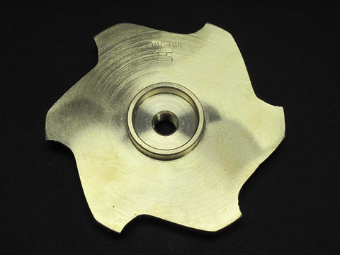 Martin Val-Pak Products Impeller Bronze 1-1-2 HP V40-456, brass impeller front view showing design and center hole