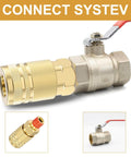 12 Piece 1/4 Inch Brass Male Industrial Coupler Kit For Air Hoses And Compressors, NPT Quick Connect Adapters, shown in components.