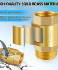 Two Piece Brass Inline Spring Check Valve With One Way Backflow Preventer NPT Half Inch Threads For Well Water Systems
