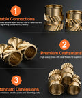 440PCS Threaded Inserts Set with Soldering Tip & Adapter, high-quality brass knurled nuts for plastic and 3D printing