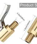 Brass Locking Tire Air Chuck With Clip Adapter No Leakage High Efficiency For Vehicle Inflator And Compressor Pump, sizes shown