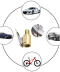 Brass Locking Tire Air Chuck With Clip Adapter No Leakage High Efficiency For Vehicle Inflator and Compressor Pump, 8mm Fitment