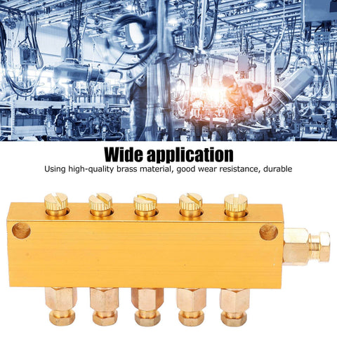 Adjustable Oil Distributor Brass Lube Piston Separator Manifold Block For Centralized Lubrication System On Milling Machines And CNC Lathes