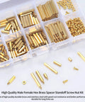 330 Pcs Brass M2 Hex Spacer Standoffs Kit With Screws Nuts Assortment For PCB Circuit Board And Motherboard Installations