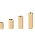 Four hex column spacers from 300Pcs M2 Brass Standoff Kit With Hex Column Spacers And Screws Motherboard Standoffs Nut Assortment In Box