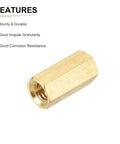 Brass M4 Hex Standoff Spacers 12mm Long 6mm Hex Width 25 Pack Female Threaded Nuts For Electronics And Machinery Durable