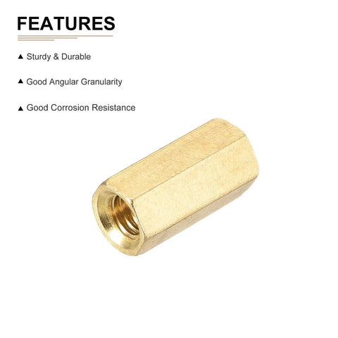 Brass M4 Hex Standoff Spacers 12mm Long 6mm Hex Width 25 Pack Female Threaded Nuts For Electronics And Machinery Durable