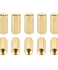 Brass M4 Hex Standoff Spacers 12mm Long 6mm Hex Width 25 Pack Female Threaded Nuts For Electronics And Machinery