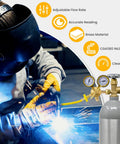 Welder using durable nitrogen regulator with five foot hose and zero to six hundred PSI delivery pressure for HVAC systems brass tank gauge CGA580 inlet