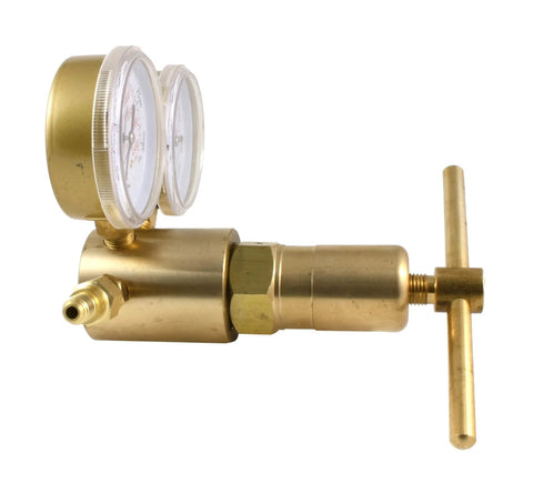 Nitrogen and Inert Gas High Pressure Regulator with 0-1400 PSI Output, brass body, CGA 580 connection, single stage piston style