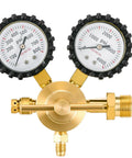 Heavy duty nitrogen regulator HVAC with dual gauges for precise pressure control in HVAC purging and pressure charging.