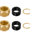 Pro Grade Sight Glass Steamer Parts Kit For Five Eighth Inch ID Valves And Tubes, showing brass nuts, washers, and gaskets