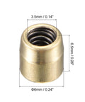 Brass Push Button Oil Cup For Lubrication Systems Ball Oiler 6x6mm Drip Mechanism with dimensions, ideal for CNC tools and DIY