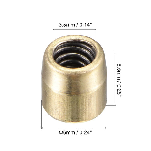 Brass Push Button Oil Cup For Lubrication Systems Ball Oiler 6x6mm Drip Mechanism with dimensions, ideal for CNC tools and DIY