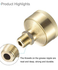 Brass Oil Cup Cap with M14x1.5 thread, 25ml capacity, durable design for lathe machines and power tools, close-up view