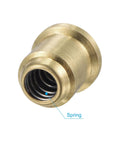 Close-up of Brass Push Button Flange Oil Cup 8mm ball oiler, featuring internal spring, for lubrication systems