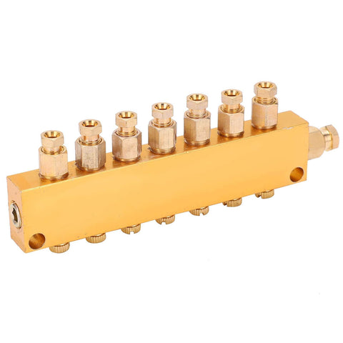 Industrial Brass Heavy Duty Oil Distributor With Adjustable Lubrication System And Divider Valve For Precise Flow Control