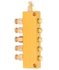 Adjustable Brass Oil Distributor Five By Six Way Manifold For Centralized Lubrication Systems with side view of outlets
